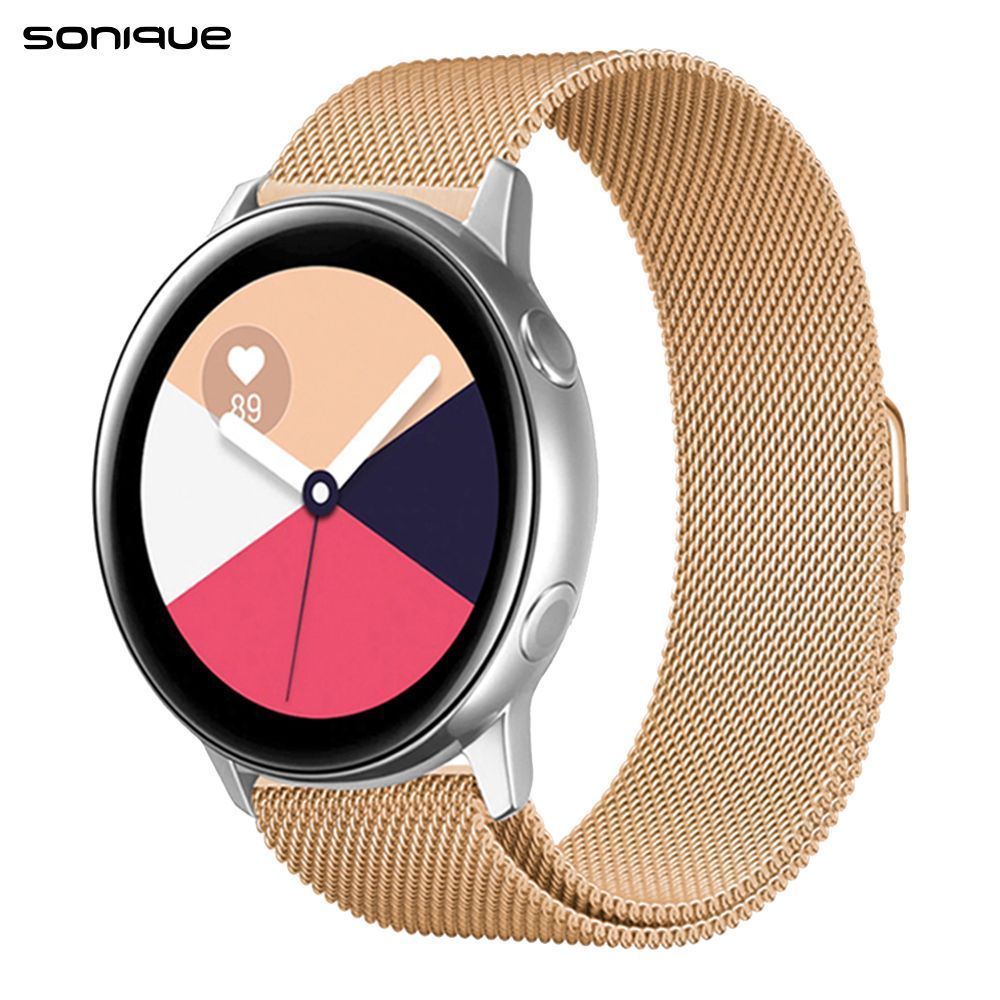 Λουράκι Milanese Dual Stainless Steel Sonique 20mm για Samsung, Huawei, Amazfit, Xiaomi, Honor Μπρονζέ