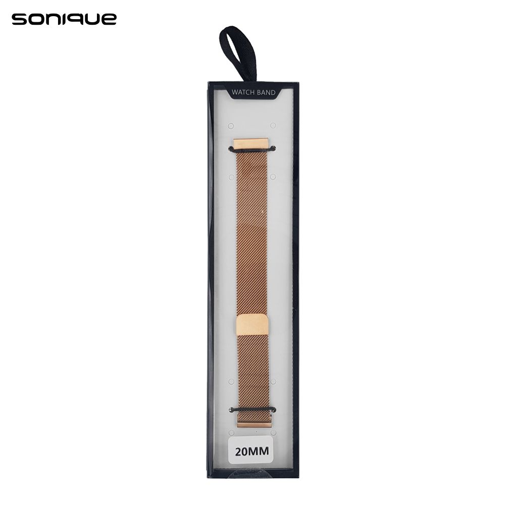 Λουράκι Milanese Dual Stainless Steel Sonique 20mm για Samsung, Huawei, Amazfit, Xiaomi, Honor Μπρονζέ