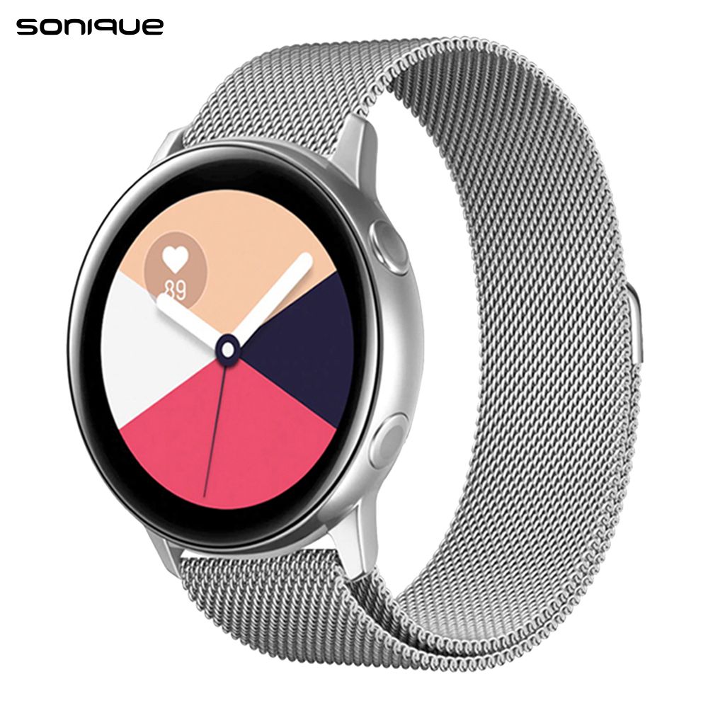 Λουράκι Milanese Dual Stainless Steel Sonique 22mm για Samsung, Huawei, Amazfit, Xiaomi, Honor Ασημί