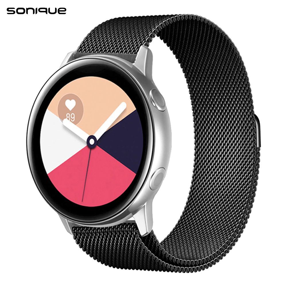 Λουράκι Milanese Dual Stainless Steel Sonique 22mm για Samsung, Huawei, Amazfit, Xiaomi, Honor Μαύρο