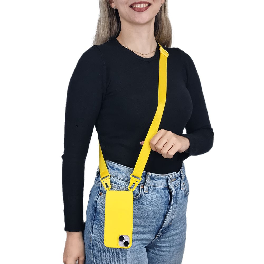 Θήκη Σιλικόνης με Strap CarryHang Sonique Xiaomi Redmi Note 13 5G Κίτρινο