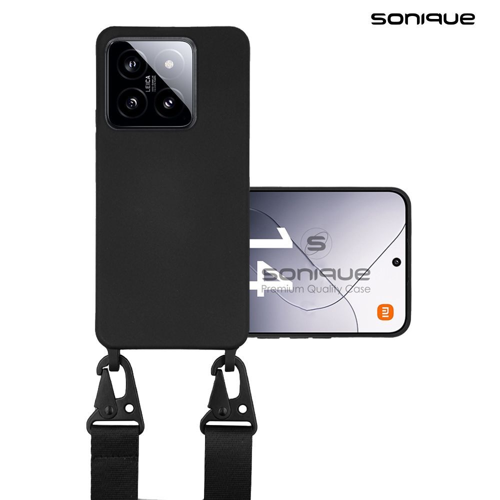 Θήκη Σιλικόνης με Strap CarryHang Sonique Xiaomi Xiaomi 14 Μαύρο