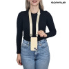 Θήκη Σιλικόνης με Strap CarryHang Sonique Apple iPhone 15 Pro Μπεζ