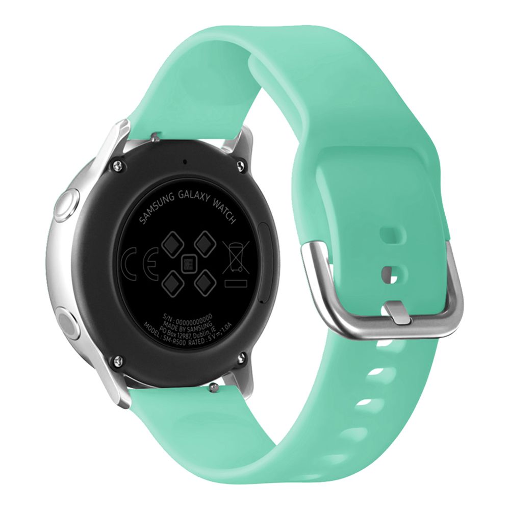 Λουράκι Σιλικόνης Universal Soft Band Sonique 20mm με Ασημί Κούμπωμα για Samsung, Huawei, Amazfit, Xiaomi, Honor Βεραμάν