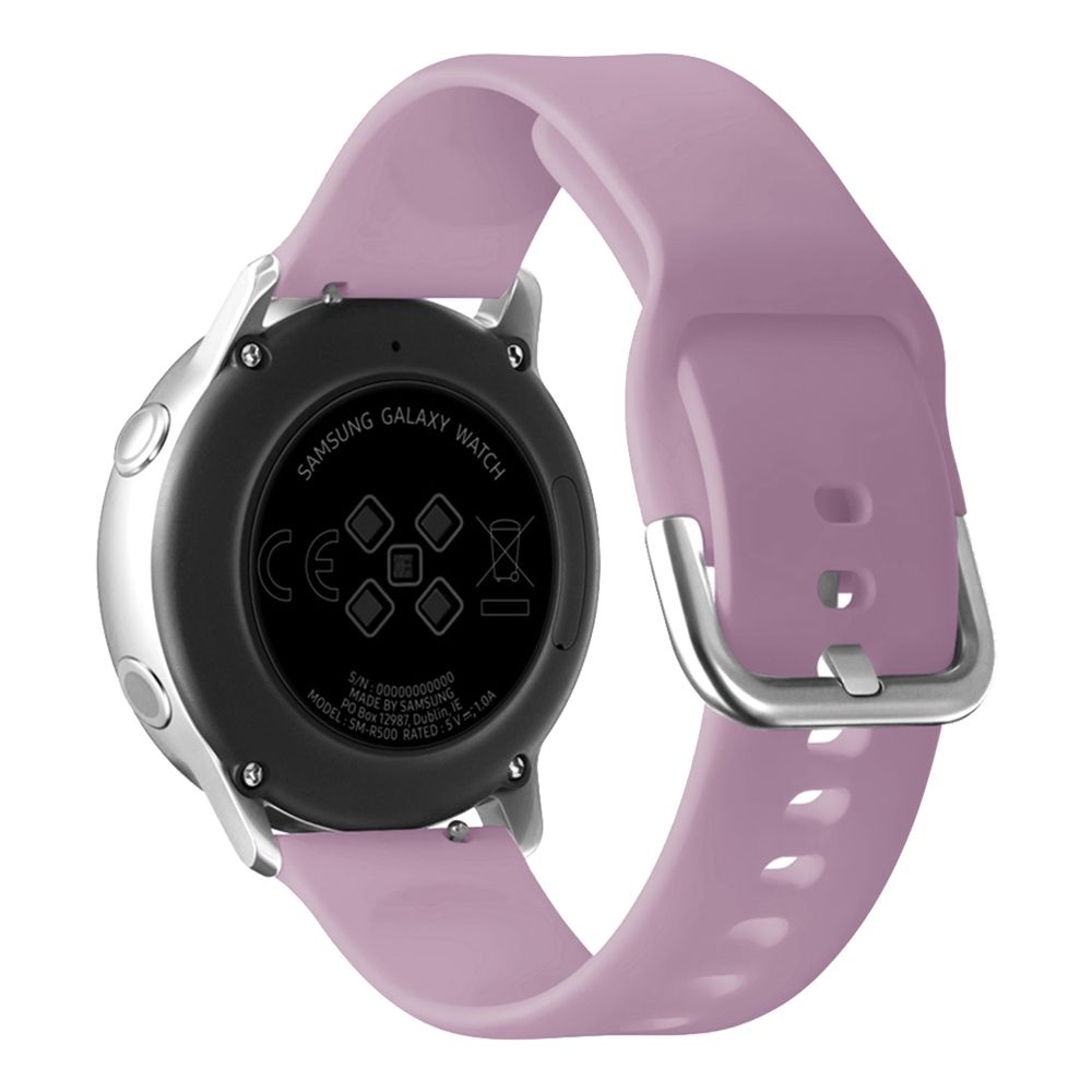 Λουράκι Σιλικόνης Universal Soft Band Sonique 20mm με Ασημί Κούμπωμα για Samsung, Huawei, Amazfit, Xiaomi, Honor Βιολετί