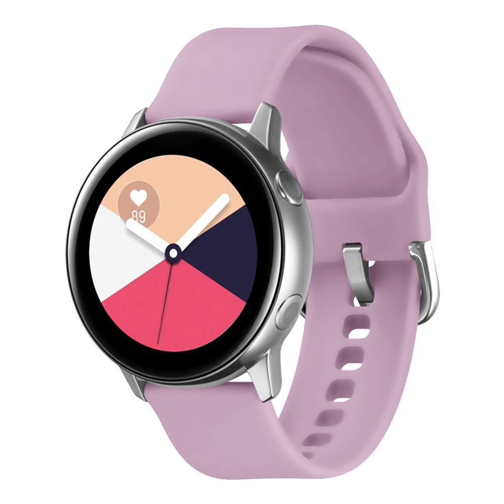 Λουράκι Σιλικόνης Universal Soft Band Sonique 20mm με Ασημί Κούμπωμα για Samsung, Huawei, Amazfit, Xiaomi, Honor Βιολετί