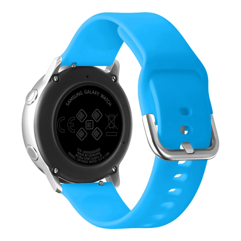 Λουράκι Σιλικόνης Universal Soft Band Sonique 22mm με Ασημί Κούμπωμα για Samsung, Huawei, Amazfit, Xiaomi, Honor Γαλάζιο