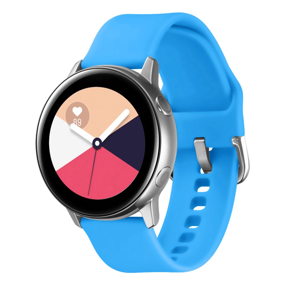 Λουράκι Σιλικόνης Universal Soft Band Sonique 22mm με Ασημί Κούμπωμα για Samsung, Huawei, Amazfit, Xiaomi, Honor Γαλάζιο