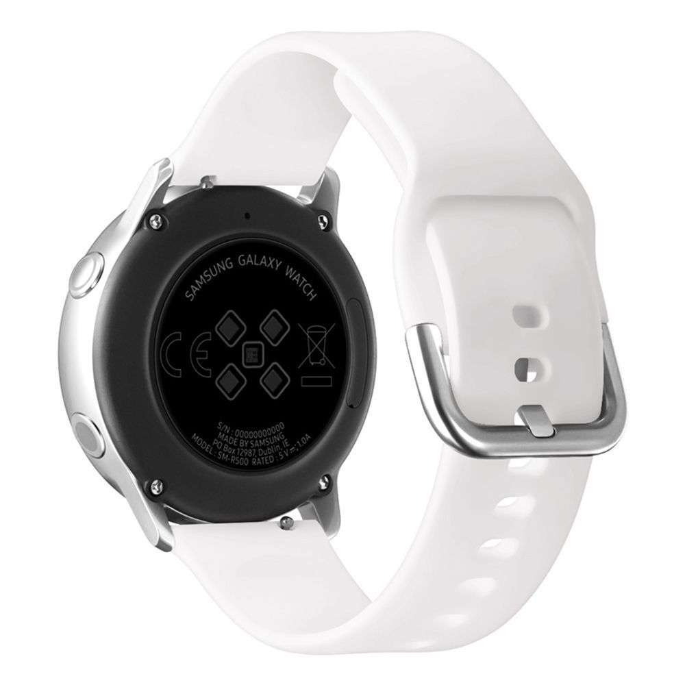 Λουράκι Σιλικόνης Universal Soft Band Sonique 22mm με Ασημί Κούμπωμα για Samsung, Huawei, Amazfit, Xiaomi, Honor Λευκό