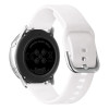 Λουράκι Σιλικόνης Universal Soft Band Sonique 22mm με Ασημί Κούμπωμα για Samsung, Huawei, Amazfit, Xiaomi, Honor Λευκό