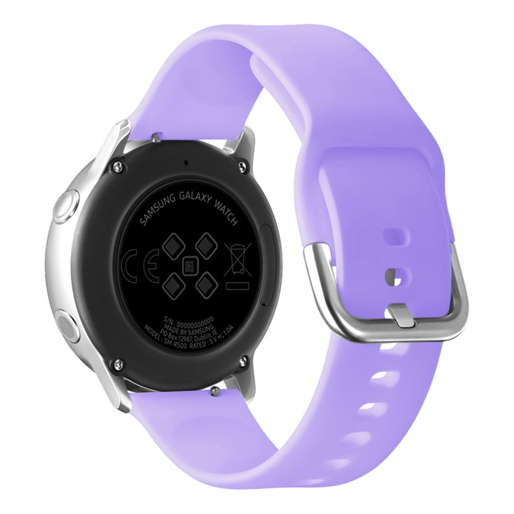 Λουράκι Σιλικόνης Universal Soft Band Sonique 22mm με Ασημί Κούμπωμα για Samsung, Huawei, Amazfit, Xiaomi, Honor Λιλά