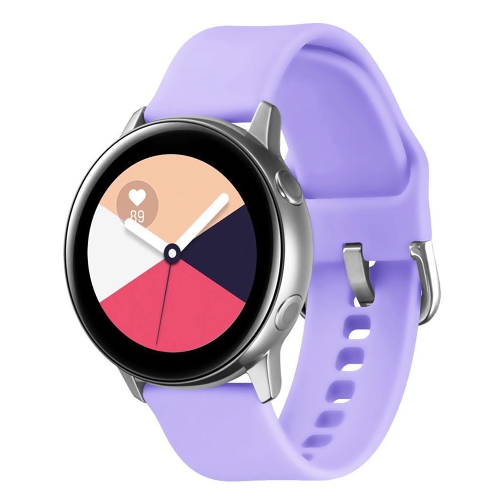 Λουράκι Σιλικόνης Universal Soft Band Sonique 22mm με Ασημί Κούμπωμα για Samsung, Huawei, Amazfit, Xiaomi, Honor Λιλά