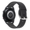 Λουράκι Σιλικόνης Universal Soft Band Sonique 22mm με Ασημί Κούμπωμα για Samsung, Huawei, Amazfit, Xiaomi, Honor Μαύρο