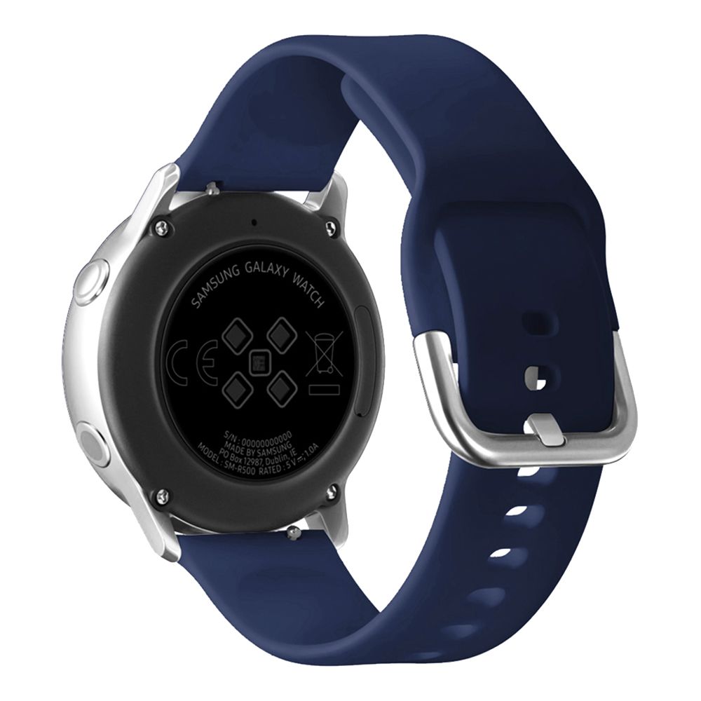 Λουράκι Σιλικόνης Universal Soft Band Sonique 22mm με Ασημί Κούμπωμα για Samsung, Huawei, Amazfit, Xiaomi, Honor Μπλε Σκούρο