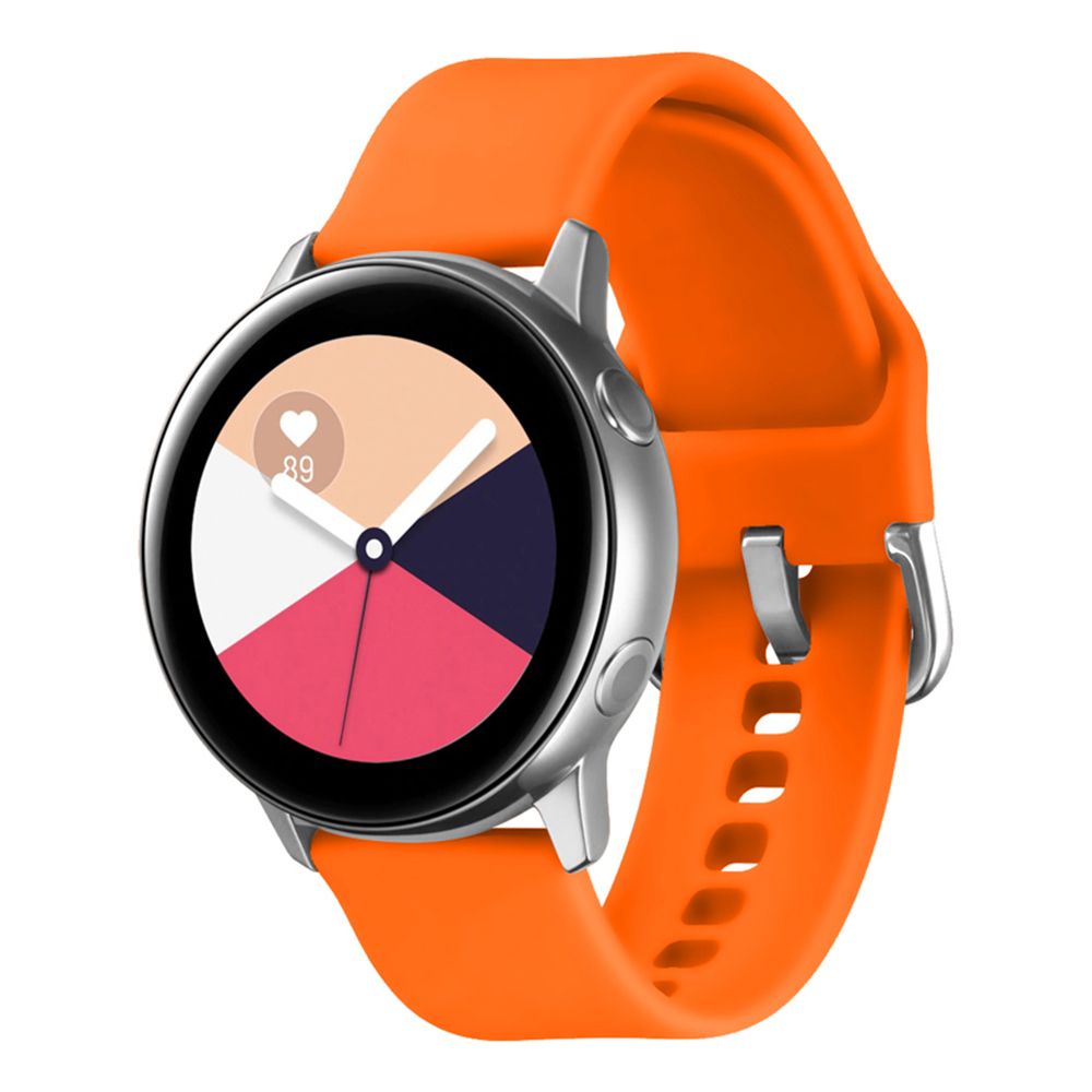 Λουράκι Σιλικόνης Universal Soft Band Sonique 22mm με Ασημί Κούμπωμα για Samsung, Huawei, Amazfit, Xiaomi, Honor Πορτοκαλί