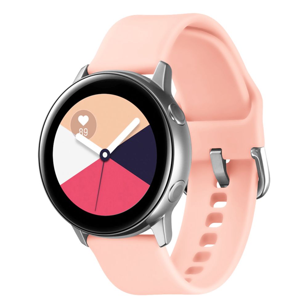 Λουράκι Σιλικόνης Universal Soft Band Sonique 22mm με Ασημί Κούμπωμα για Samsung, Huawei, Amazfit, Xiaomi, Honor Ροζ