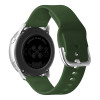Λουράκι Σιλικόνης Universal Soft Band Sonique 22mm με Ασημί Κούμπωμα για Samsung, Huawei, Amazfit, Xiaomi, Honor Χακί