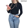 Θήκη Σιλικόνης με Κορδόνι CarryHang Sonique Apple iPhone 15 Ροζ