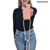 Θήκη Σιλικόνης με Κορδόνι CarryHang Sonique Apple iPhone 15 Ροζ