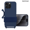 Θήκη Σιλικόνης με Κορδόνι CarryHang Sonique Apple iPhone 15 Pro Max Μπλε Σκούρο