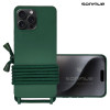 Θήκη Σιλικόνης με Κορδόνι CarryHang Sonique Apple iPhone 15 Pro Max Πράσινο Σκούρο