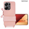 Θήκη Σιλικόνης με Κορδόνι CarryHang Sonique Xiaomi Redmi Note 13 Pro 4G / Poco M6 Pro 4G / Redmi Note 14S Ροζ