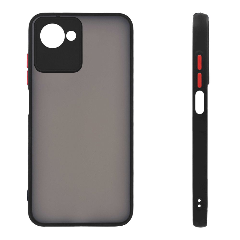 Θήκη Σιλικόνης Color Button Bumper Sonique Realme C30 Μαύρο