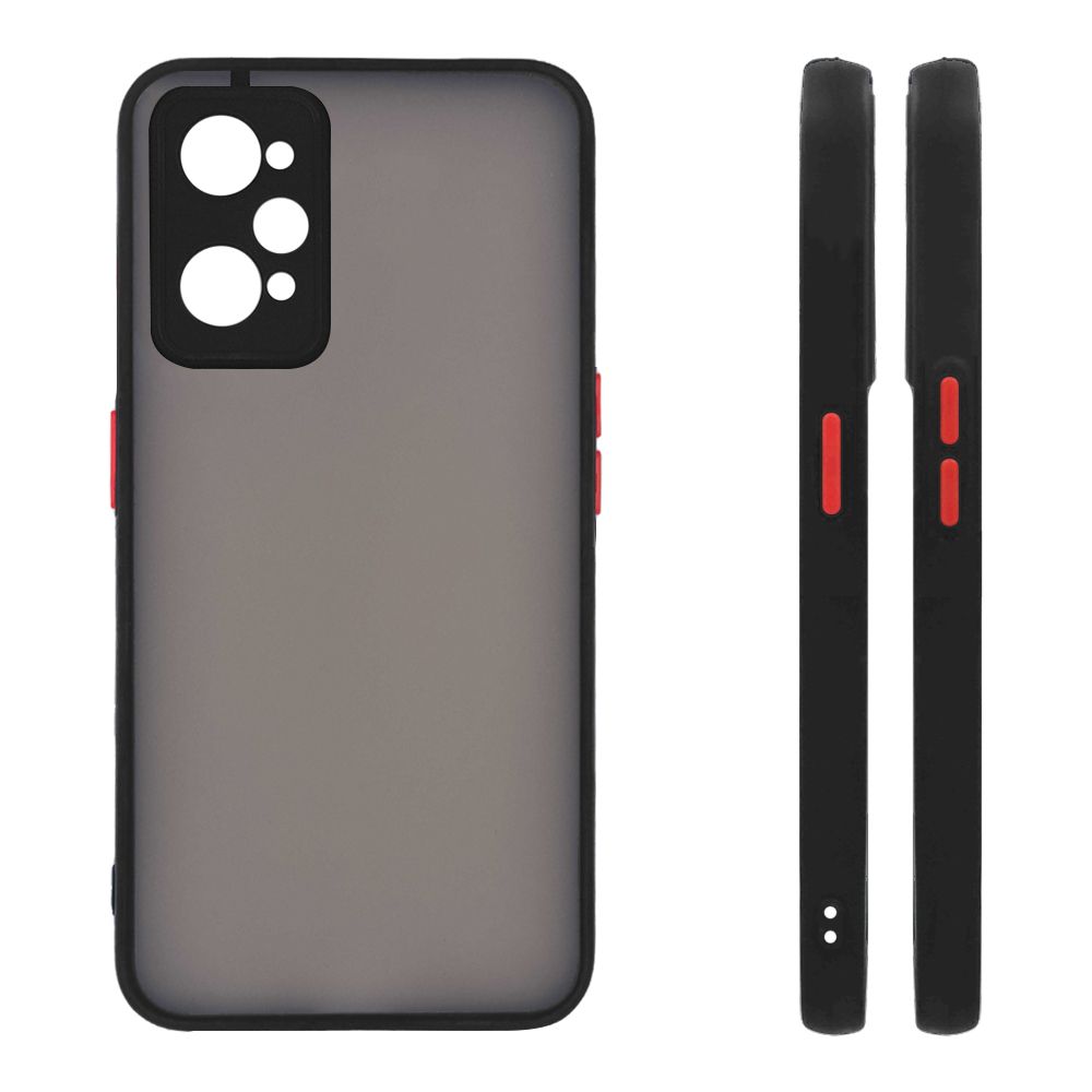 Θήκη Σιλικόνης Color Button Bumper Sonique Realme GT Neo 2 5G / Realme GT 2 5G / Realme GT Neo 3T 5G Μαύρο