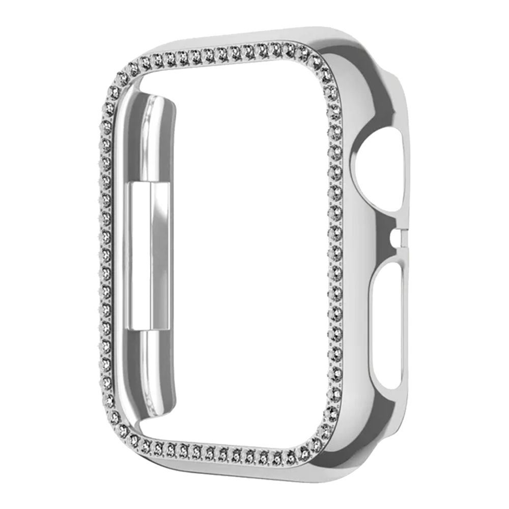 Θήκη Προστασία Luxury Diamond PC Sonique για Apple Watch 7/8/9 41mm Ασημί