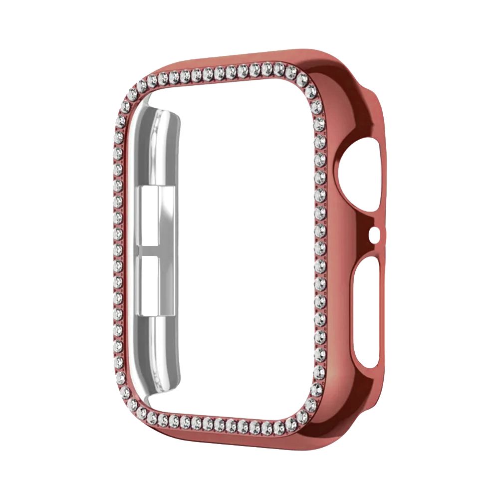 Θήκη Προστασία Luxury Diamond PC Sonique για Apple Watch 4/5/6/SE/SE 2/SE 3 44mm Ροζ Χρυσό