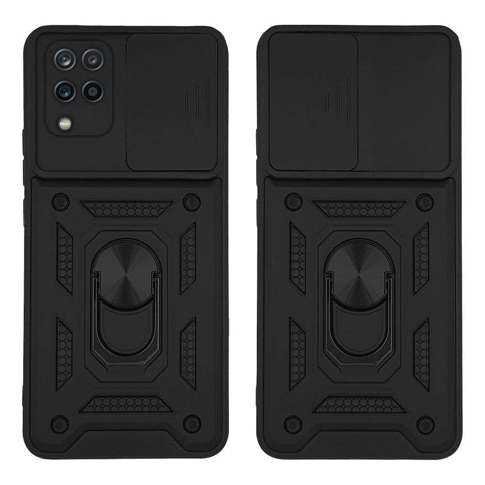 Θήκη Ring Armor CamPro Sonique για Samsung Galaxy A12 Μαύρο