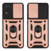 Θήκη Ring Armor CamPro Sonique για Samsung Galaxy A12 Ροζ Χρυσό