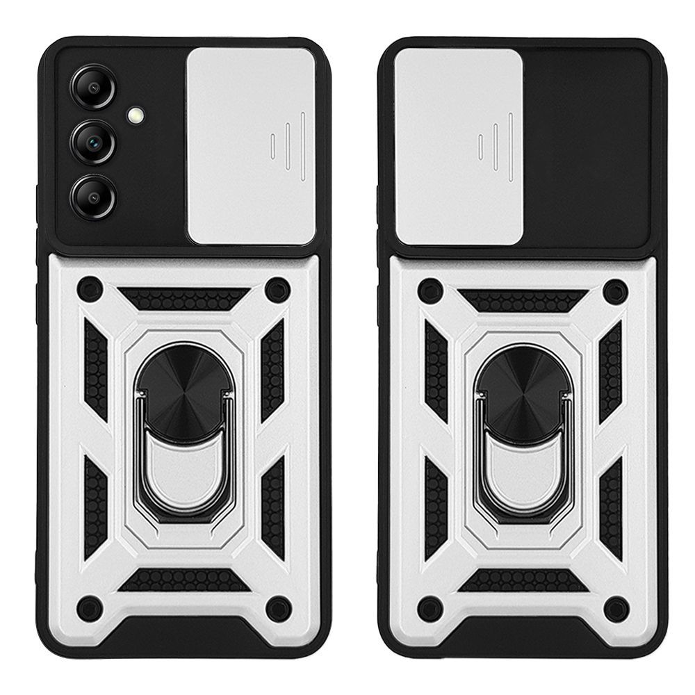 Θήκη Ring Armor CamPro Sonique για Samsung Galaxy A14 4G / Galaxy A14 5G Ασημί