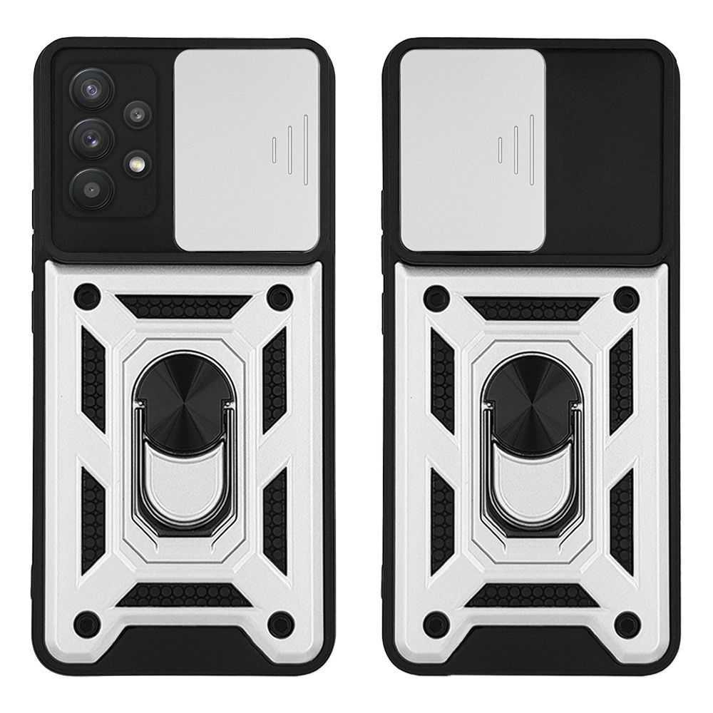Θήκη Ring Armor CamPro Sonique για Samsung Galaxy A32 4G Ασημί