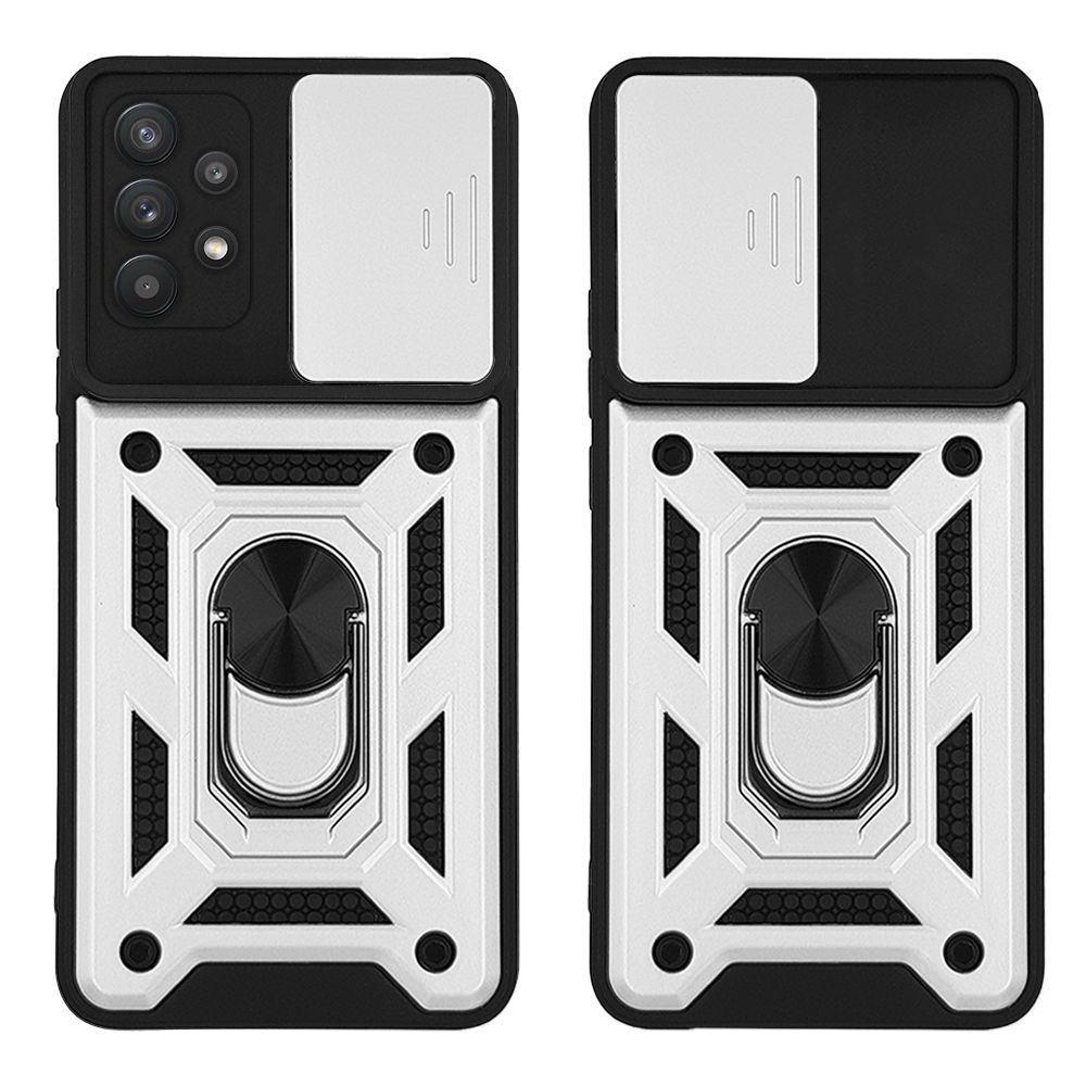 Θήκη Ring Armor CamPro Sonique για Samsung Galaxy A32 5G Ασημί