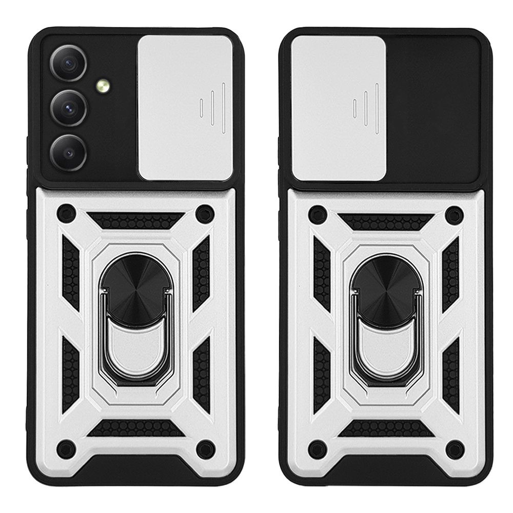 Θήκη Ring Armor CamPro Sonique για Samsung Galaxy A34 5G Ασημί