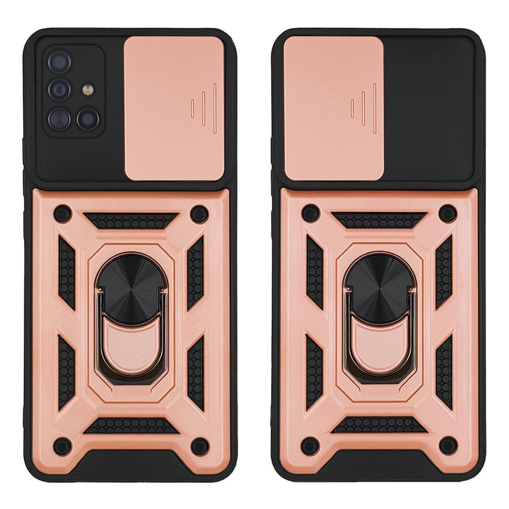 Θήκη Ring Armor CamPro Sonique για Samsung Galaxy A51 Ροζ Χρυσό