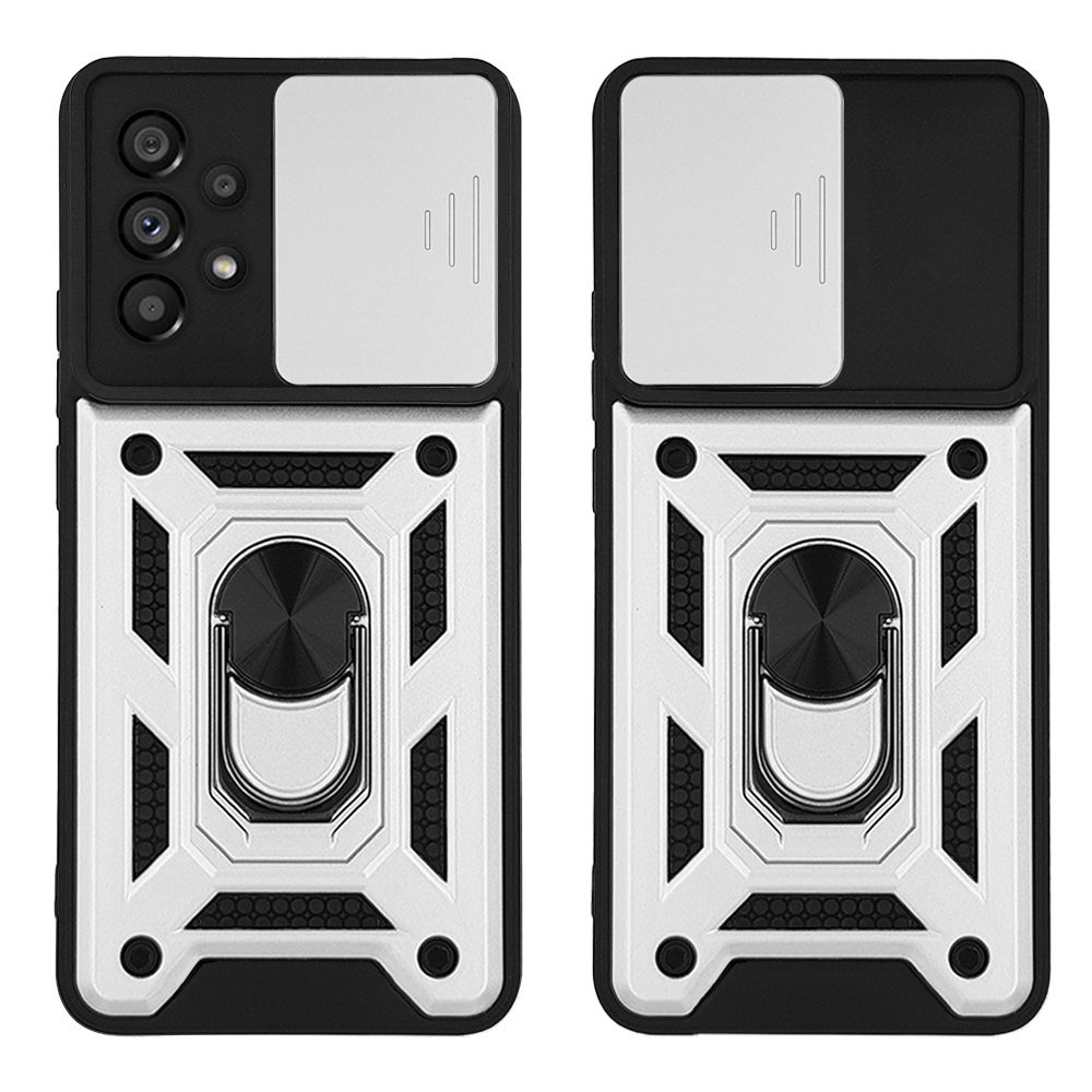 Θήκη Ring Armor CamPro Sonique για Samsung Galaxy A53 5G Ασημί