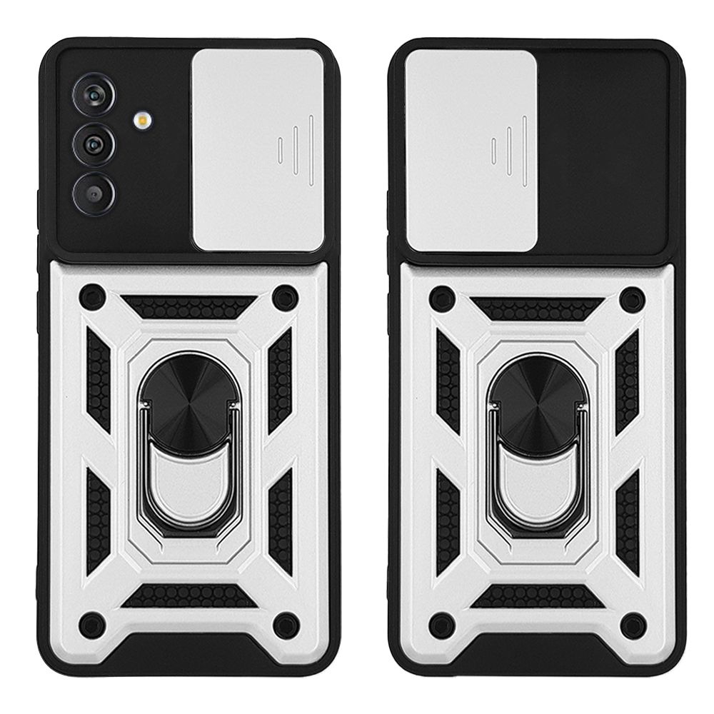 Θήκη Ring Armor CamPro Sonique για Samsung Galaxy M13 4G Ασημί