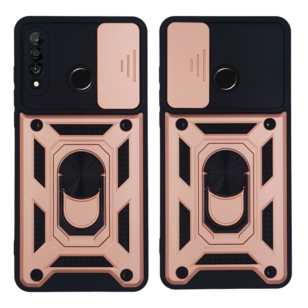Θήκη Ring Armor CamPro Sonique για Huawei P30 Lite Ροζ Χρυσό