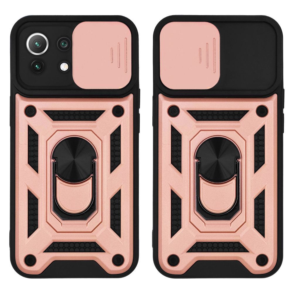 Θήκη Ring Armor CamPro Sonique για Xiaomi Mi 11 Lite 4G / Mi 11 Lite 5G Ροζ Χρυσό