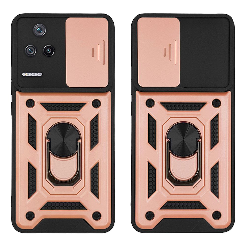 Θήκη Ring Armor CamPro Sonique για Xiaomi Poco F4 5G Ροζ Χρυσό