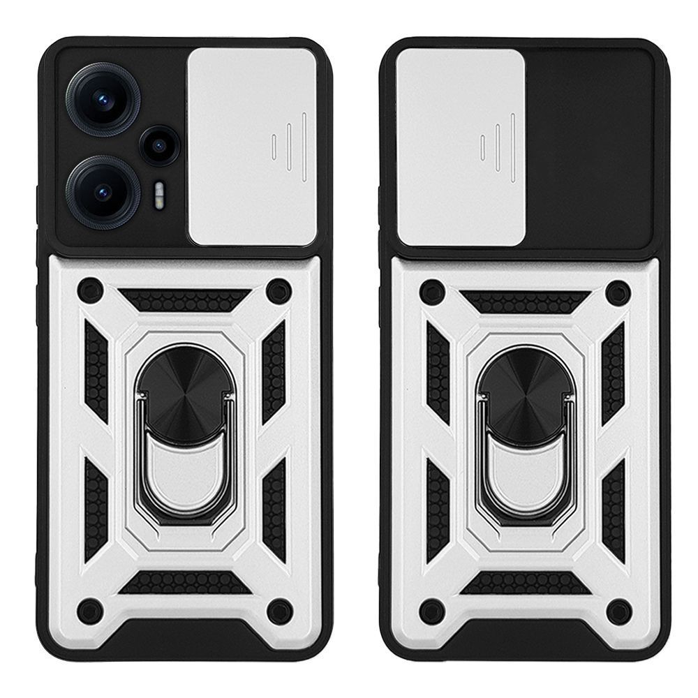 Θήκη Ring Armor CamPro Sonique για Xiaomi Poco F5 5G Ασημί
