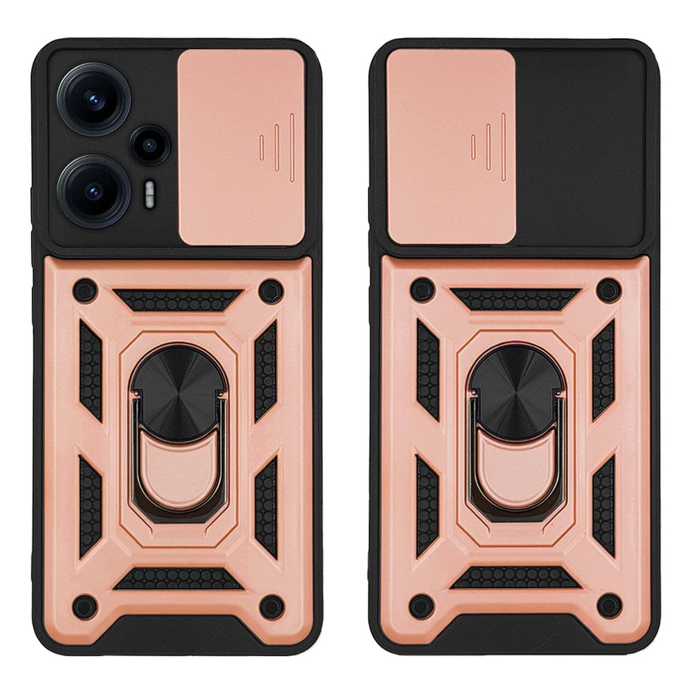 Θήκη Ring Armor CamPro Sonique για Xiaomi Poco F5 5G Ροζ Χρυσό