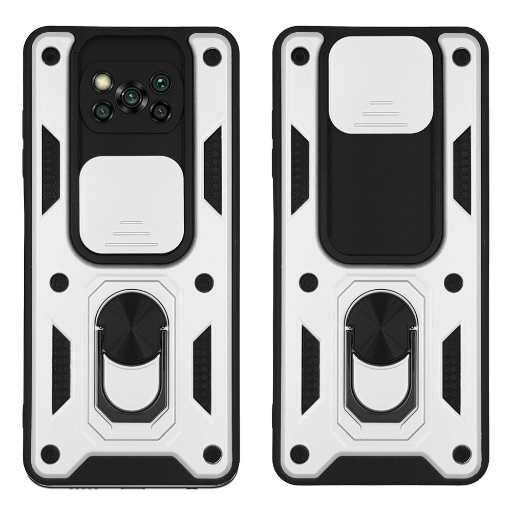Θήκη Ring Armor CamPro Sonique για Xiaomi Poco X3 NFC / Poco X3 Pro Ασημί