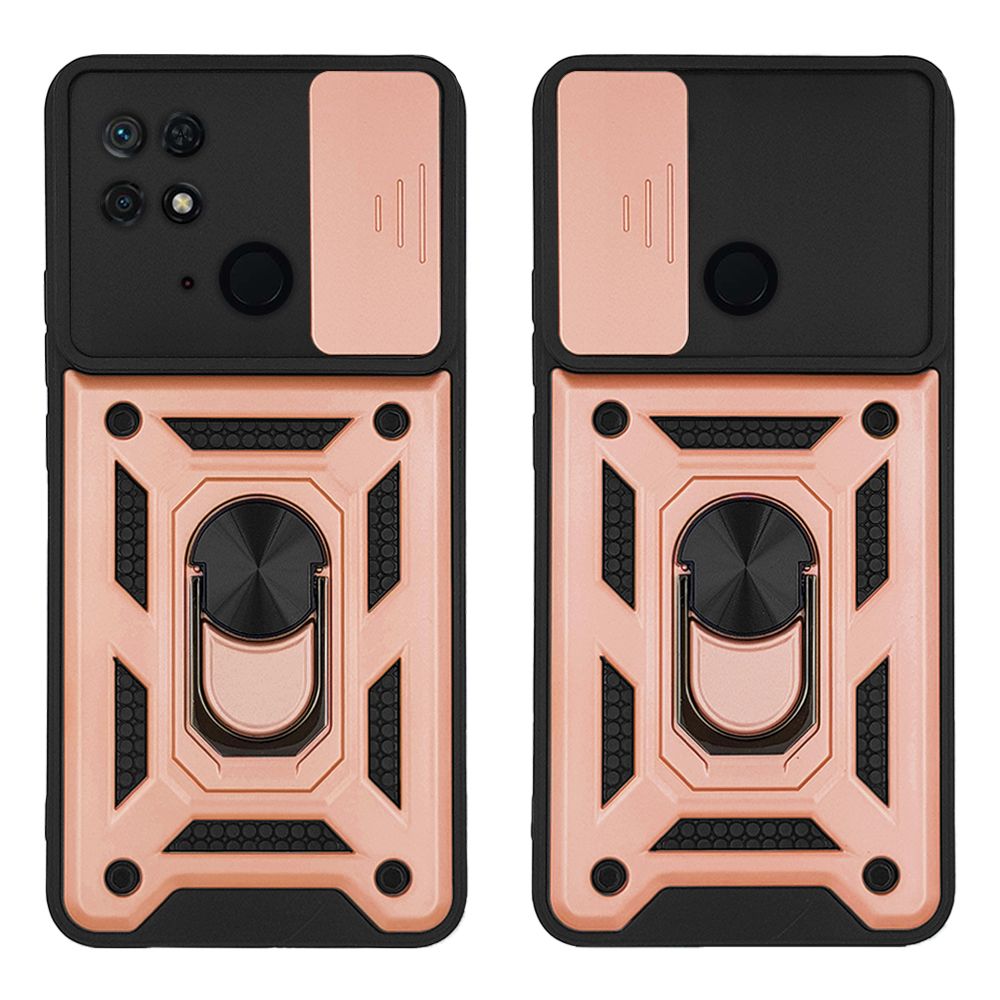 Θήκη Ring Armor CamPro Sonique για Xiaomi Redmi 10C Ροζ Χρυσό