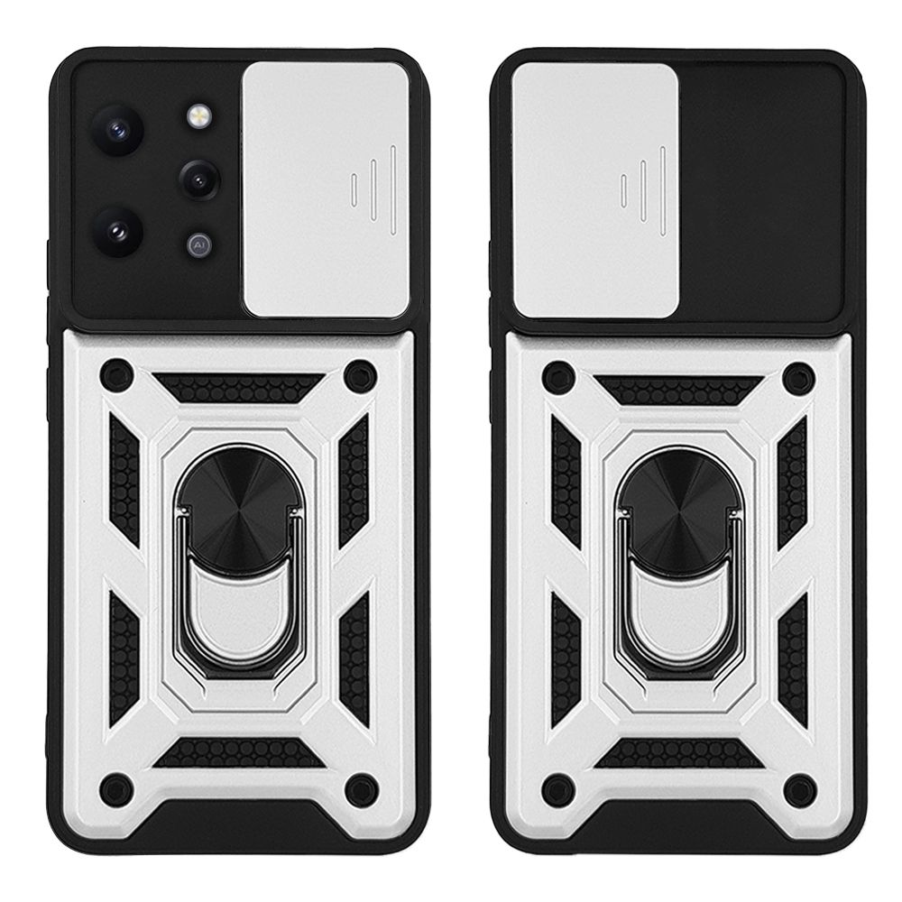 Θήκη Ring Armor CamPro Sonique για Xiaomi Redmi 12 4G / Redmi 12 5G Ασημί