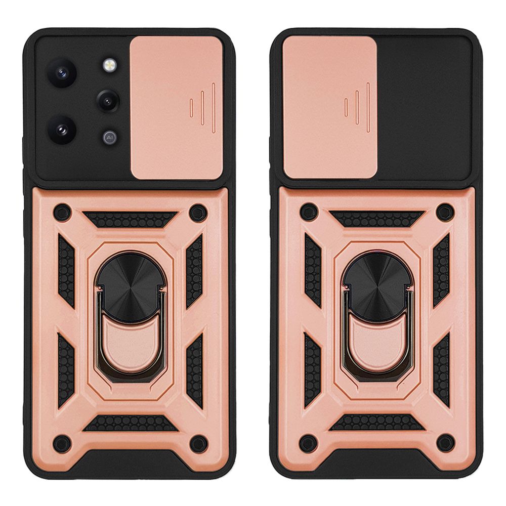 Θήκη Ring Armor CamPro Sonique για Xiaomi Redmi 12 4G / Redmi 12 5G Ροζ Χρυσό