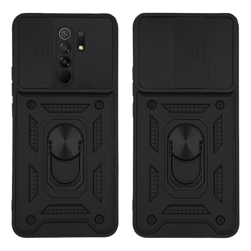 Θήκη Ring Armor CamPro Sonique για Xiaomi Redmi 9 Μαύρο