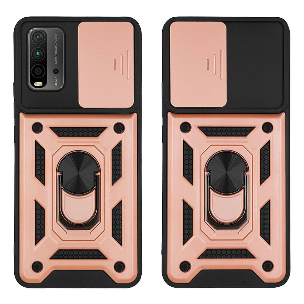 Θήκη Ring Armor CamPro Sonique για Xiaomi Redmi 9T Ροζ Χρυσό